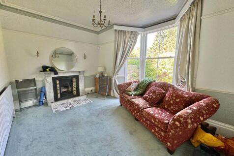 Living room with bay window