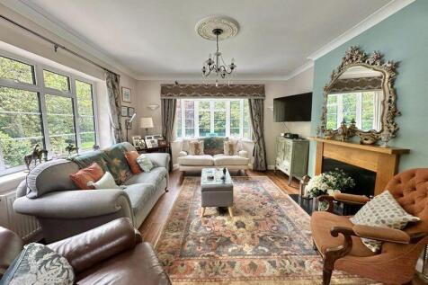 Living room with fireplace
