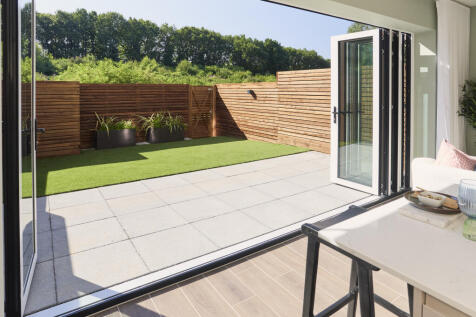 Show home bifolds from kitchen