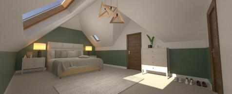 CGI master bedroom