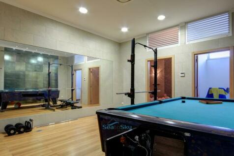 games room/gym with 2 extra rooms