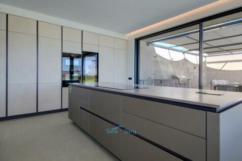 kitchen with doors to outdoor entertainment area