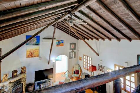 vaulted wooden ceiling with exposed beams