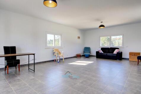 open plan living and dining room