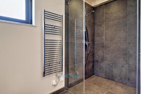 with walk-in shower