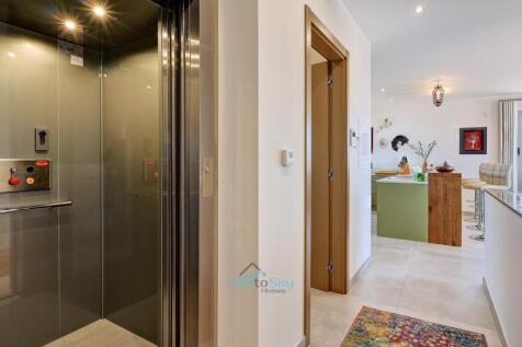 elevator and door to pantry (or small office)