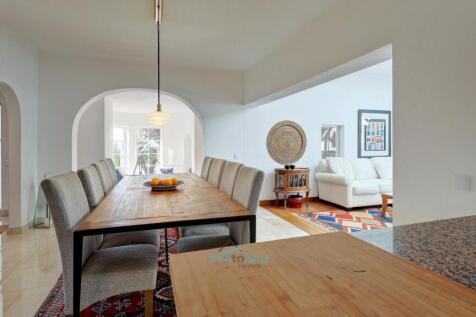 kitchen open to the dining area