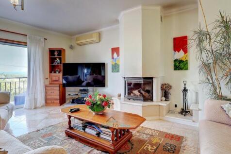 with wood burning fire and air conditioning