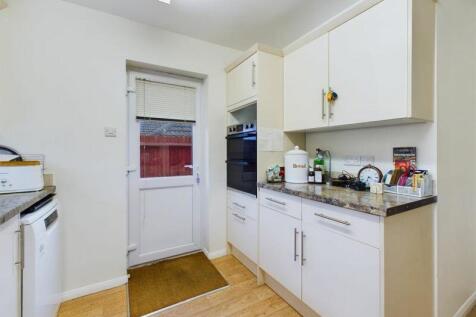 Kitchen showing back door