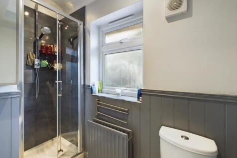 Shower cubicle in bathroom