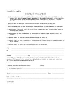 tender form