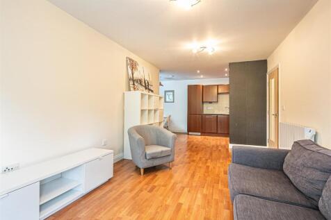 Living room through to kitchen