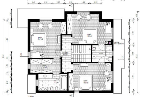 1st floor 3 beds
