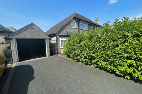Driveway and detached garage