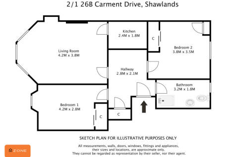 Floor plan ¿ 26B Carment Drive