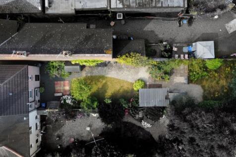 station road drone shot
