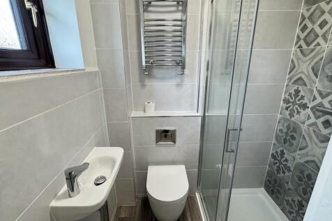 Refitted en-suite...