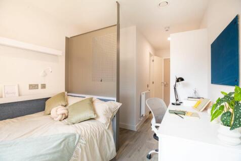 Bed area and Desk