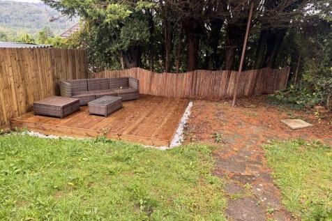 decking at the back of the garden