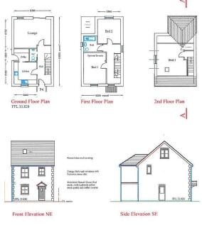 Detached 3 Bed 3 Storey Elevation and Floor plan.j