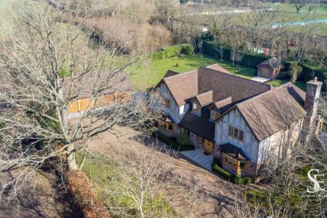 Aerial view of front of house
