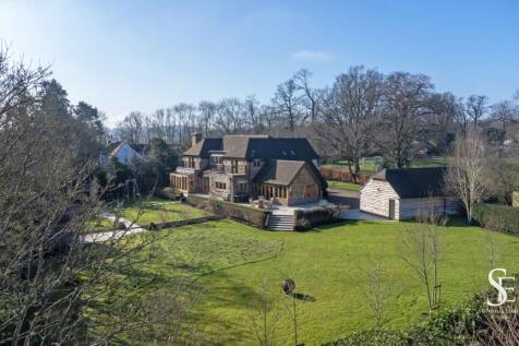 Aerial view of rear of house