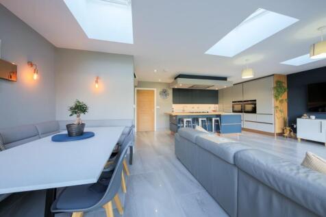 Kitchen, dining, family area