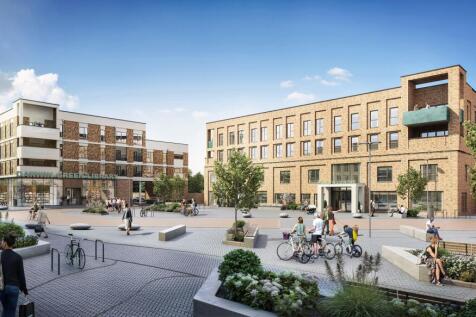 CGI of the Library apartments at Darwin Green, Cambridge