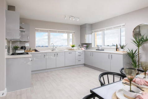Modern kitchen with integrated appliances