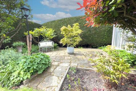 Rear patio seating area