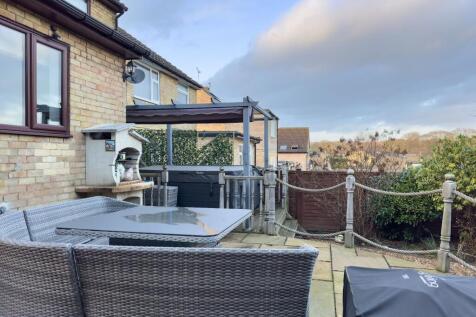 Rear patio seating area