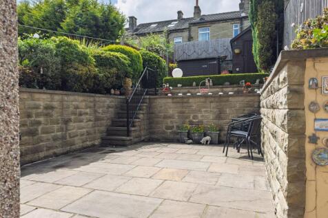 Rear patio seating area