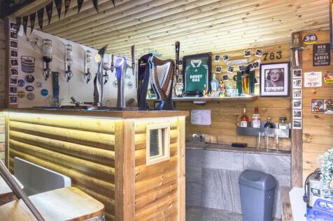 Home bar in garden room