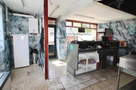 Rear view of chip shop