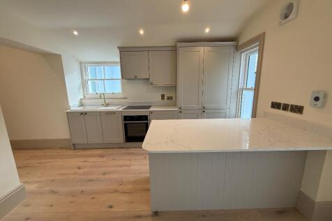 Open plan kitchen with island