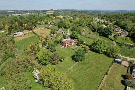 Aerial photo showing house and land