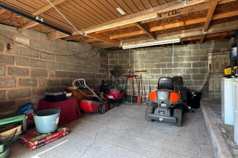 Garage with workshop areas