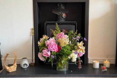Log burner in sitting room