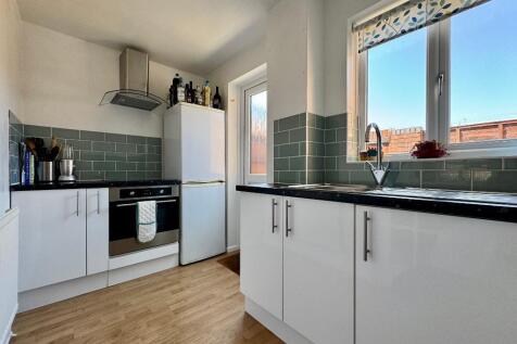 Kitchen with rear door