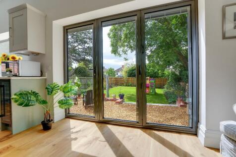 Bifold doors from kitchen to garden