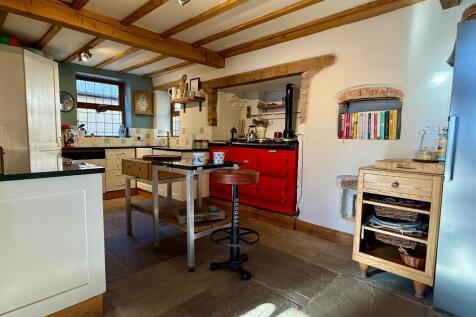 Open plan cooks kitchen