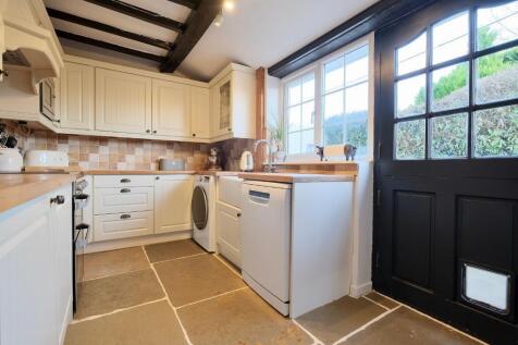 Country kitchen, rear door to garden