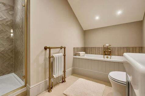 Bathroom with an enclosed shower