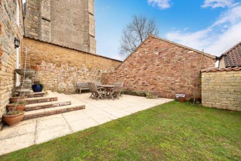 Paved patio seating area