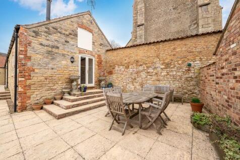 Paved patio seating area