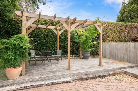 Pergola covered decked area