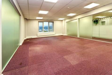 Glass sided open plan office