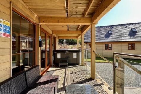 Decking with hot tub