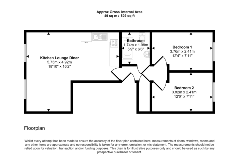 First Floor Flat, 5 Clayland&#39;s Place, London, SW8 1NL