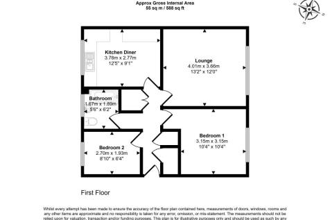 Flat 40 Faynes Court, Sunderland Road, Sandy, SG19 1JZ